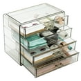 thumbnail image 2 of Sorbus Compact Clear Makeup Organizer Case with 4 Drawers (Transparent Black), 2 of 6