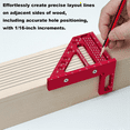 thumbnail image 5 of Woodworking Carpenter Square Hole Scribing Ruler Measuring Ruler with Angle Pin Construction Precision Woodworking Tool, 5 of 6