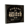 thumbnail image 3 of Stupell Industries Beware The Witch Vintage Phrase Holiday Painting Gray Floater Framed Art Print Wall Art, 3 of 6
