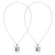 thumbnail image 4 of 2 piezas Collar de aleación con etiqueta, colgante simple y elegante con letras en inglés, regalo de joyería, 4 of 10