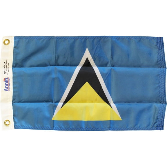 St. Lucia - 12"X18" Nylon Flag