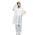 thumbnail image 4 of 2 Pack Raincoats for Adults Reusable 2PC Raincoat and 2PC PantsEVA Rain Ponchos Lightweight Raincoat Waterproof Rain Gear for Men and Women(White,One Size), 4 of 4