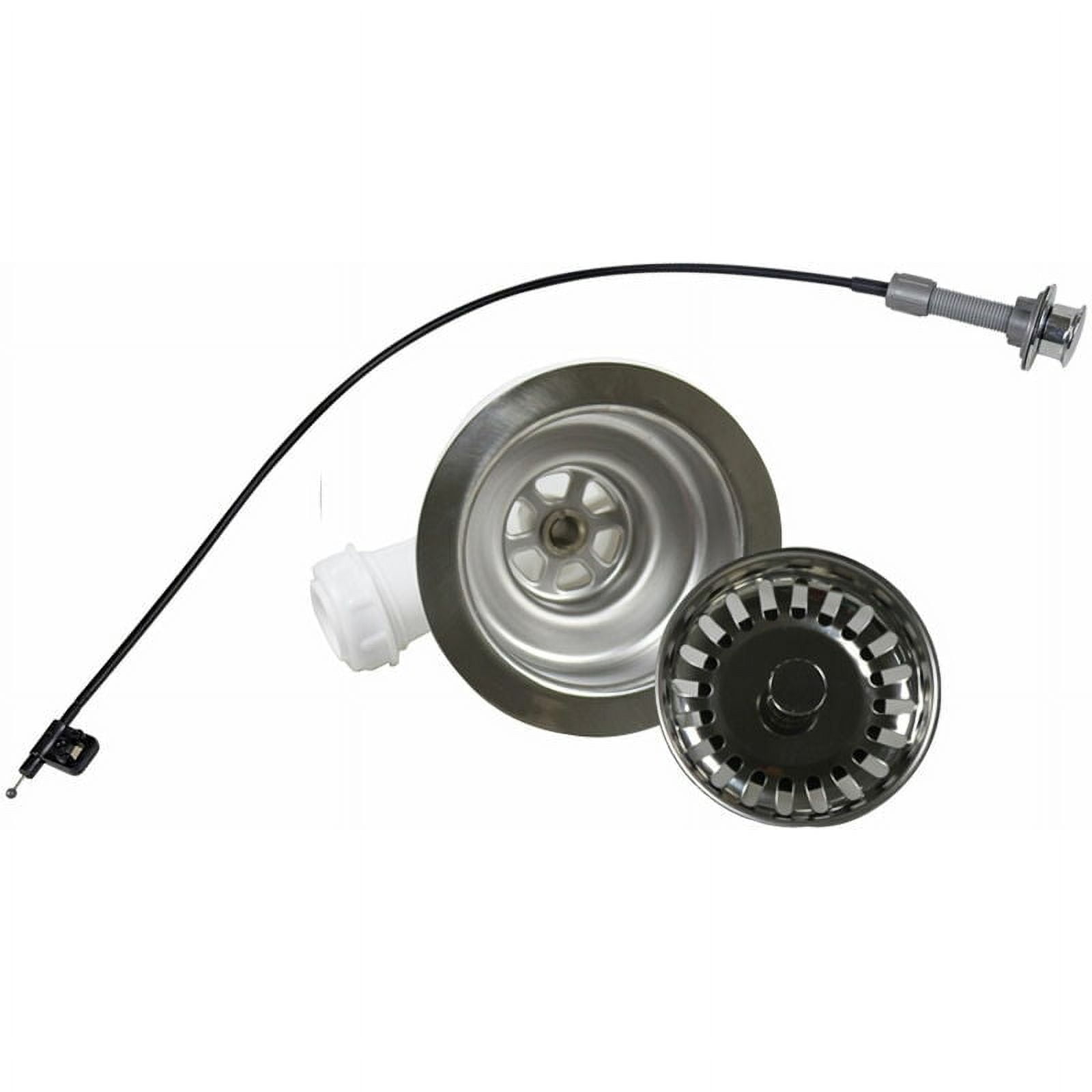 Kitchen Sink Drain With Traction Control For Lifting Console, Cable Control Stainless Steel Sink Drain For Salon Spa Replacement Part