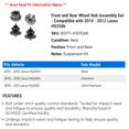 thumbnail image 2 of Front and Rear Wheel Hub Assembly Set - Compatible with 2010 - 2012 HS250h 2011, 2 of 2