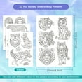 thumbnail image 2 of 1set 4 Sheets Tiger Leopard Lion Wolf Water Soluble Hand Sewing Stabilizers for Fabric 11.6x8.2 Inch Embroidery Stitch Practice Embroidery Patterns Transfers for Embroidery Beginners, 2 of 7