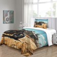 thumbnail image 4 of Motorbikes Bedding Set 3D Exploding Duvet Cover Set, Soft 100% Microfiber Bed Set 2Pcs, Print Single Double King Size Microfibre Duvet Cover Set with Pillowcases,for Boys Girls Single, 4 of 5