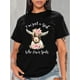 thumbnail image 1 of [Cute Short Sleeve Fashion Tee] Women's Casual Fashion T-Shirt, Cute Floral Sheep Print, Round Neck Short Sleeve Top, Comfortable Tee for Ladies, 1 of 7