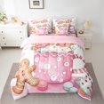 thumbnail image 2 of jejeloiu Cute Biscuit Twin Bedding Sets 7-Piece,Marry Christmas Dessert Bedding Comforter Set,Happy New Year Sheet Sets For Child,Microfiber Bedroom Decor Reversible, 2 of 8