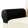 thumbnail image 6 of Arm Protector Covers 4 Adhesive Grip Set Fashionable Black PU Sofa Protectors, 6 of 21