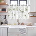 thumbnail image 2 of Sage Green Flowers Kitchen Curtains Short 45 Inch Length, Watercolor Retro White Floral Leaves Grommet Top Bedroom Living Room Curtains, Light Filtering Cafe Curtain Drapes 2 Panels Set 84''x45'', 2 of 9