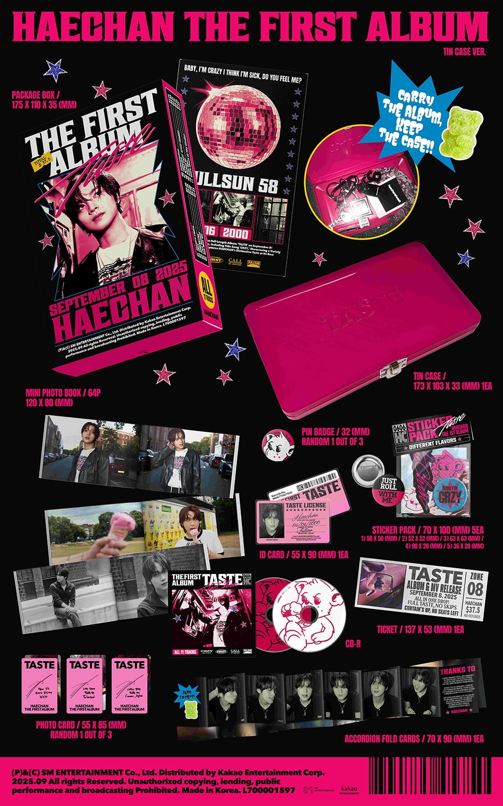 HAECHAN - [TASTE] 1st Album FULL SPREAD B Version - Walmart.com