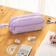 thumbnail image 5 of Large Pencil Case High Capacity Holder Box Storage bag Desk Organizer Marker Pouch Pen For Office College Adult (Pink), 5 of 6