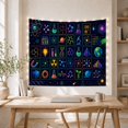 thumbnail image 5 of Neon Science Icons in a Starry Discovery Grid, Playful Digital Art for Science Lovers, STEM Wall Art, Back to School Gift, Tapestry Wall Hanging for Bedroom and Study Room, 5 of 7