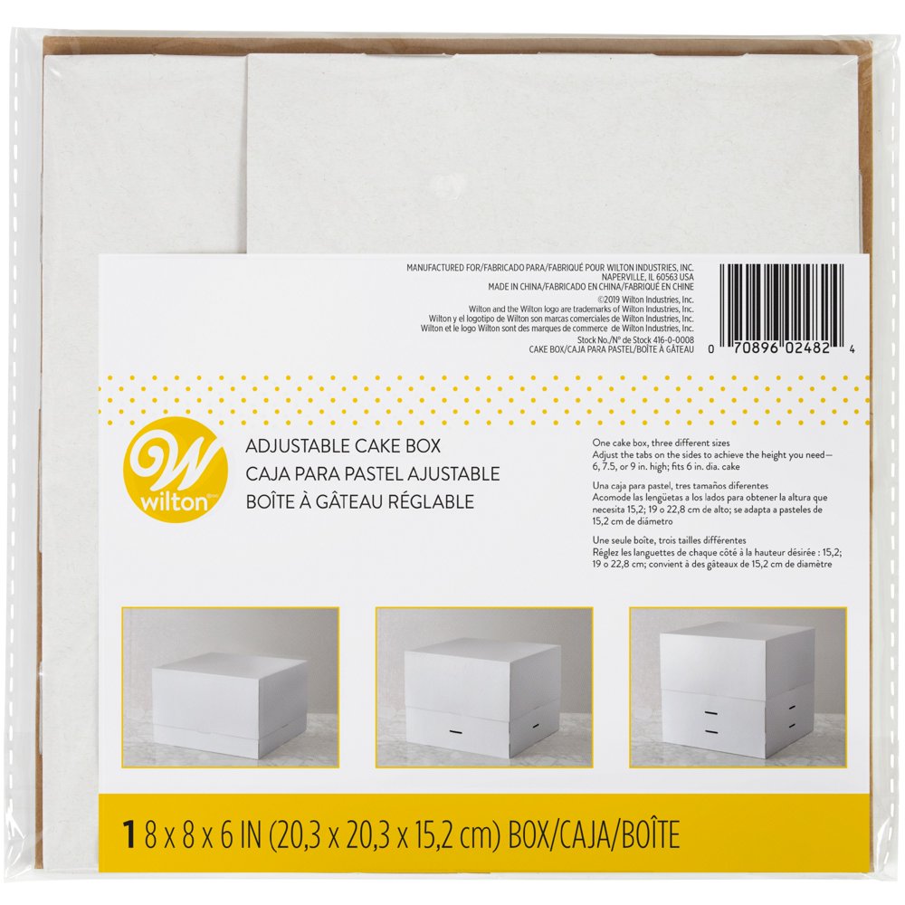 Wilton Adjustable White Cake Box