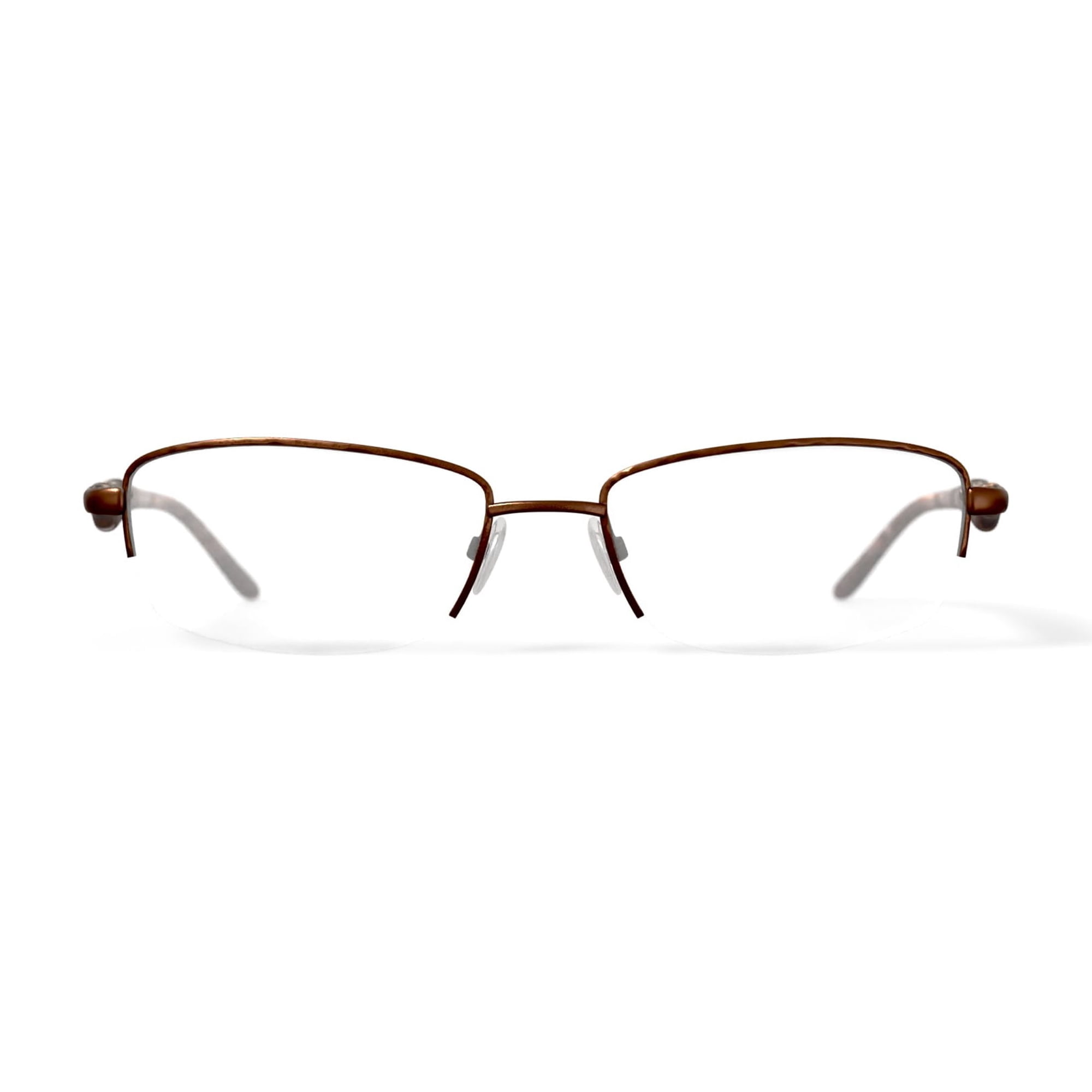 EasyClip Women's S3208 Rectangular Prescription Eyeglasses with Case, Brown