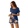 thumbnail image 3 of Ekouaer 3 PCS Maternity Nursing Pajamas Set Postpartum Breastfeeding Short Sleeve Shirts, 3 of 6