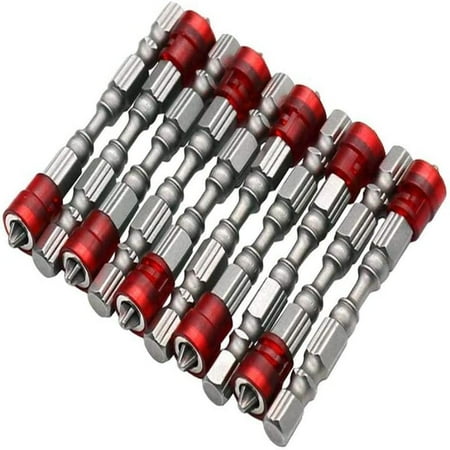 

10PCS 65mm Magnetic Magnetic Nut Driver Set 1/4 Inch Hex Shank PH2 Magnetic Phillips Cross Screw Screwdriver Bits Set Electric Power Driver Bit Set Gift for Machinist