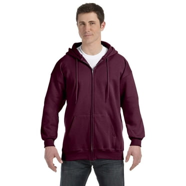 Hanes Menâ€™s Ultimate Cotton&Reg; Heavyweight Full Zip Hoodie , F280 , Maroon , X-Large