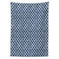 thumbnail image 3 of Ambesonne Petrol Blue Tablecloth Rectangular Table Cover, Sketchy Inner Shape, 60"x90", Petrol Blue and White, 3 of 4