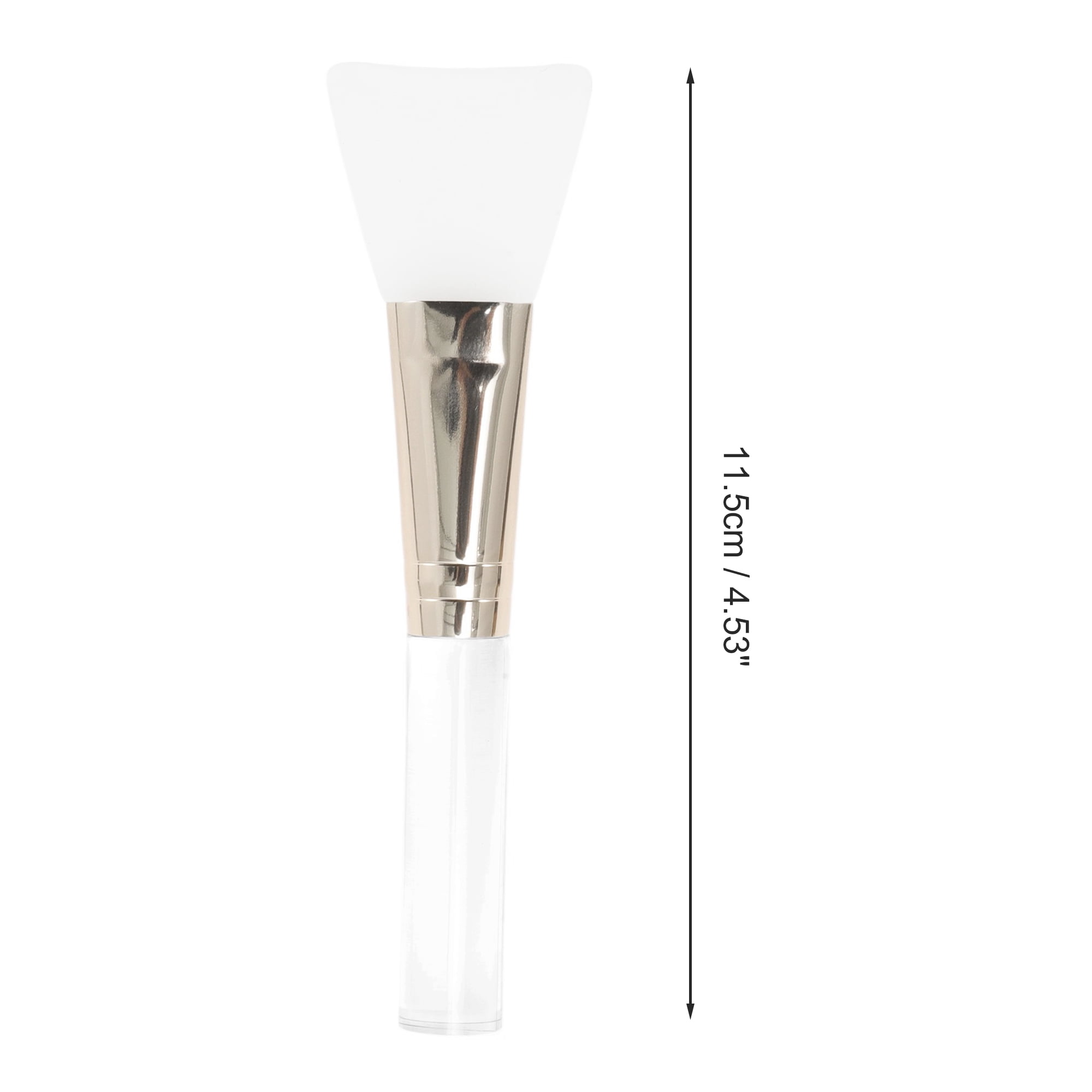 Unique Bargains Lightweight Flat Head Facial Mask Brush 1 Pc Clear White