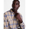 thumbnail image 4 of George Men's and Big Men's Plaid Flannel Shirt with Long Sleeves, Sizes XS-3XL, 2XB-5XB & Tall XLT-3XLT, 4 of 5