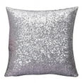 thumbnail image 3 of JeashCHAT Decorative Glitzy Sequin Throw Pillow Cover , Solid Color Glitter Pillowcase for Wedding, Christmas, Couch, Bed, 15.7x15.7 Inches, Silver, 3 of 3