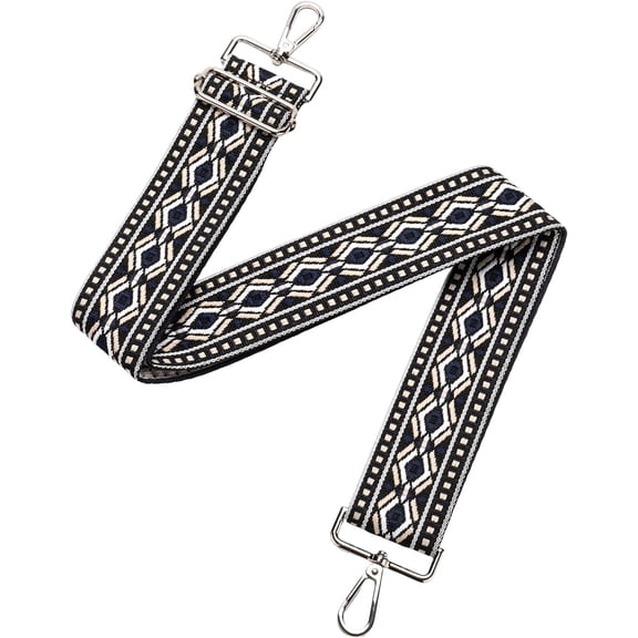 Flower Purse Strap Replacement Embroidery Crossbody Strap for Handbag Canvas Purse Extender Accessories