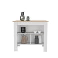 thumbnail image 4 of Cortes Kitchen Island 2-Tier Shelf 40" Width and large Work Top White - Light Pine, 4 of 6
