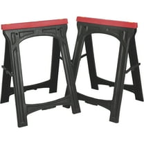 Ironton Plastic Foldable Sawhorses, 1 Pair, 700-Lb. Total Capacity