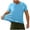 Light Blue, variant on Xuniizn Mens Workout Short Sleeve Shirts Round Neck Stretch Breathable Athletic T Shirt Plus Size Fitted Gym Tops