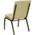 thumbnail image 4 of BizChair 4 Pack 18.5''W Stacking Church Chair in Beige Patterned Fabric - Gold Vein Frame, 4 of 7