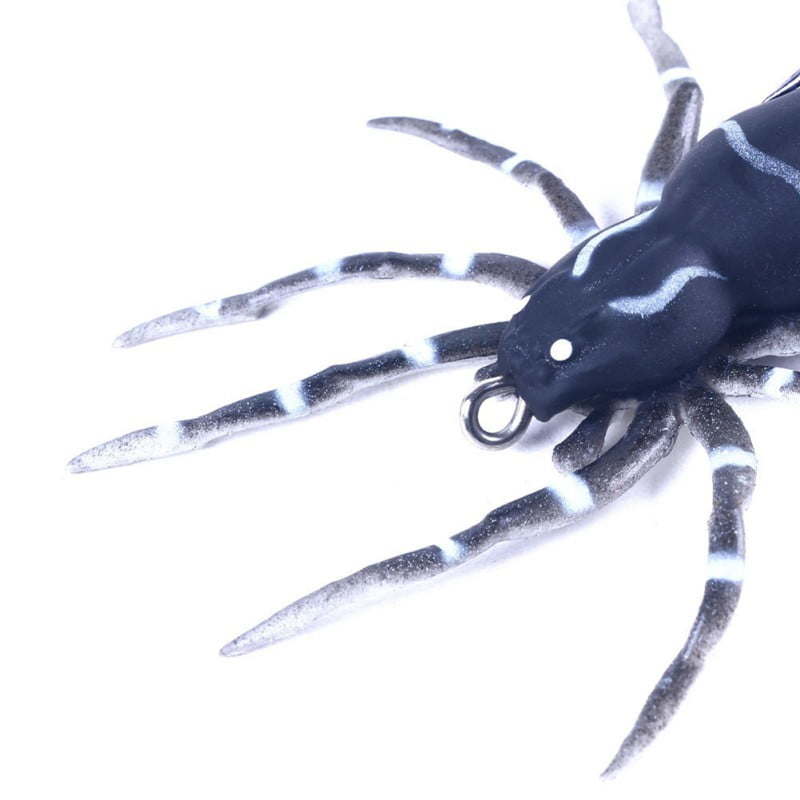 PRAETER Luya Spider Fishing Lure, Soft Lure 8CM-7G Bionic Artificial Lure  Luya Lure, Blue 