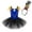 Blue, variant on TiaoBug Kids Girls Circus Ringmaster Costume Tassel Tutu Dress with Steampunk Hat Halloween Cosplay Dancewear Red 8