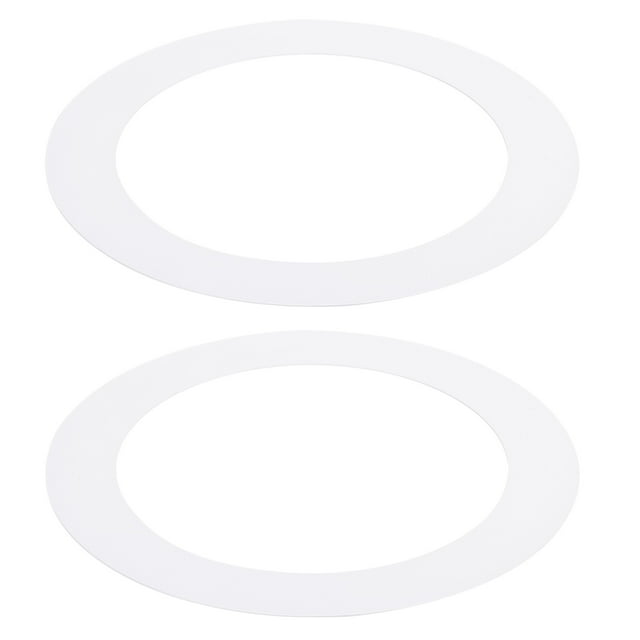 Anillos Goof Uxcell 6.3" ID 8.7" OD para luz empotrada, anillo de acabado blanco brillante para luces de techo y pared, paquete de 2