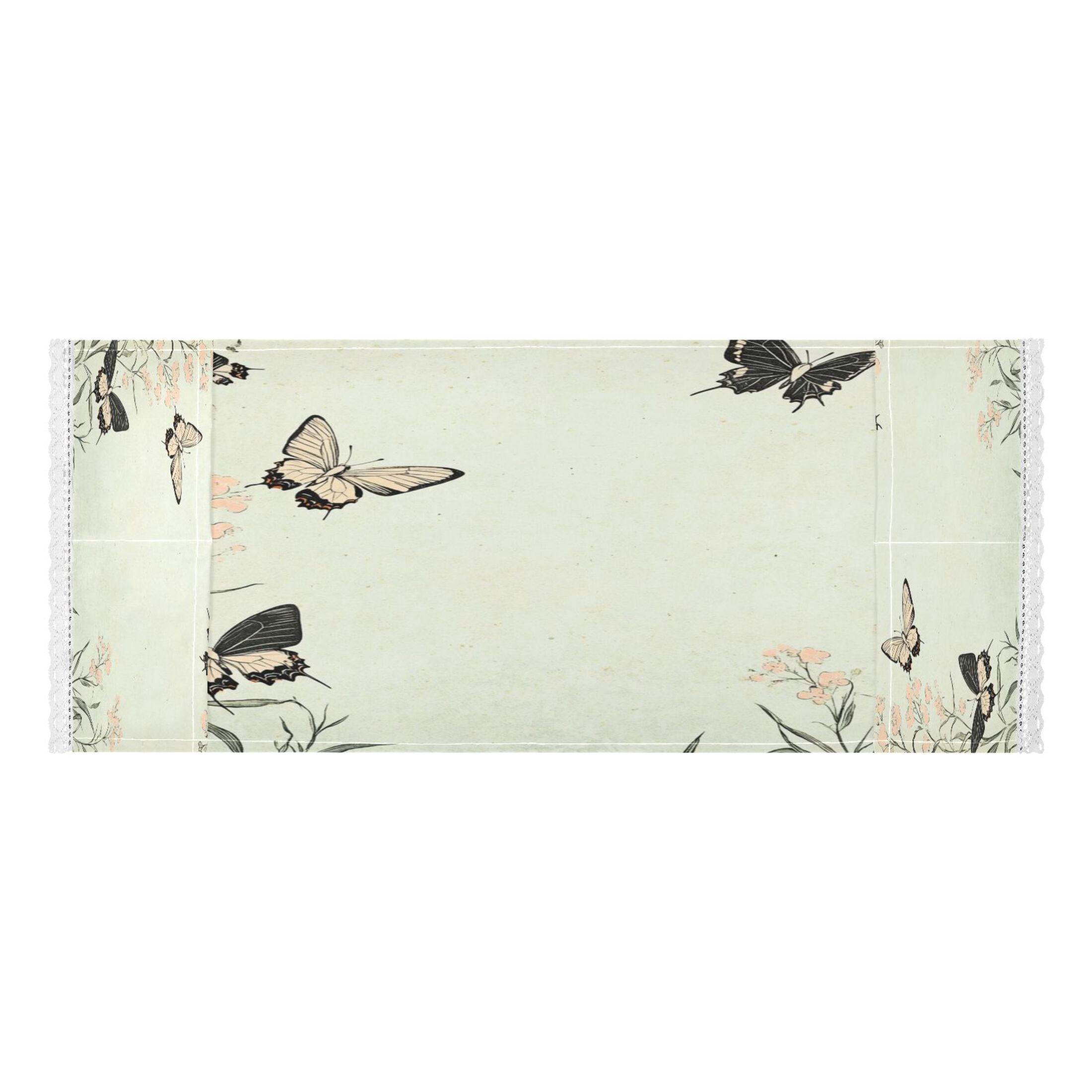Butterfly Print with Pastel FlowersWasher and Dryer Covers Dust-Proof and Oil Resistant Fridge Cover with 4 Storage Pockets Washing Machine Top Cover for Laundry Kitchen Home 51.2 x 22 In