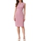 thumbnail image 1 of Vestido elegante sin mangas para mujeres Inspire Chic, vestido ajustado tipo lápiz en color rosa polvo, 1 of 6
