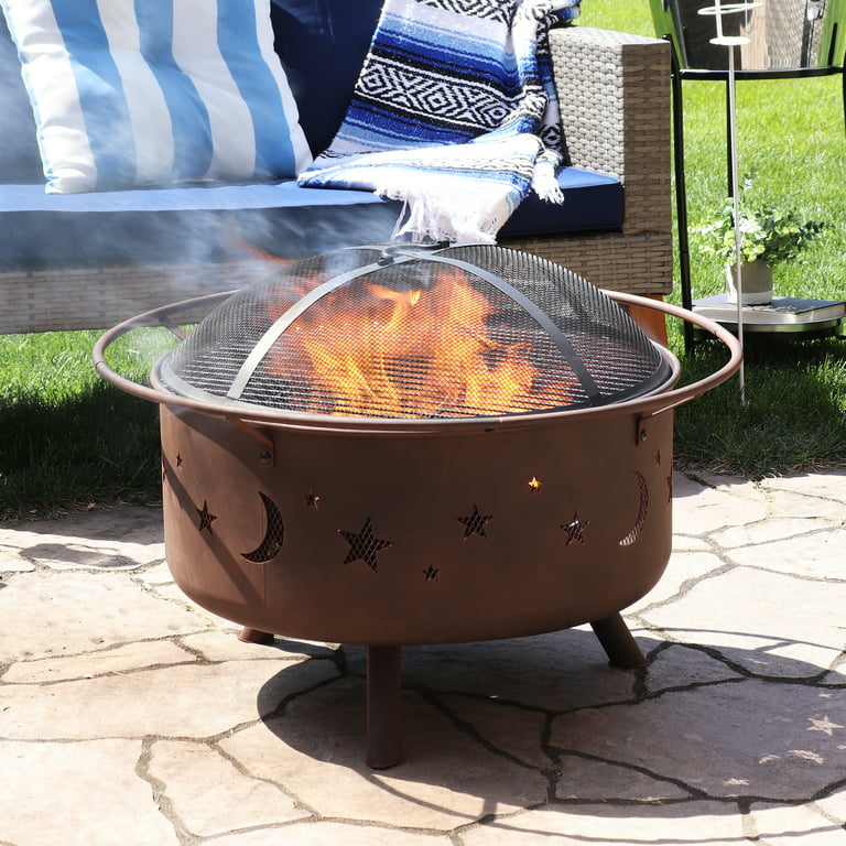 Sunnydaze Cosmic Outdoor Fire Pit 30, Plow Disc Fire Pit Ideas