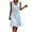 Light Blue, variant on Eawtki Women's V Neck Sleeveless Midi Dress Elastic Waist Ruffle Hem Loose Fit Casual Summer Dress For Women