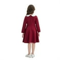 thumbnail image 4 of Tiijoy Toddler Girl Long Sleeve Shirt Dress School Style Casual Midi Dresses, Sizes 3-4, 4 of 5
