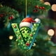 thumbnail image 3 of Rapeiae 2D Acrylic Christmas Tree 26 Letter Pendant Decorative Gift Family Christmas Party Pendants, 3 of 5