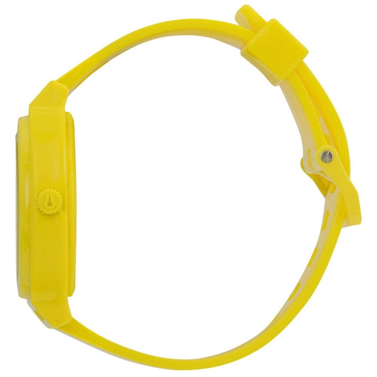 Nixon Men's A119250 The Time Teller P Yellow Dial Yellow Plastic Strap Watch