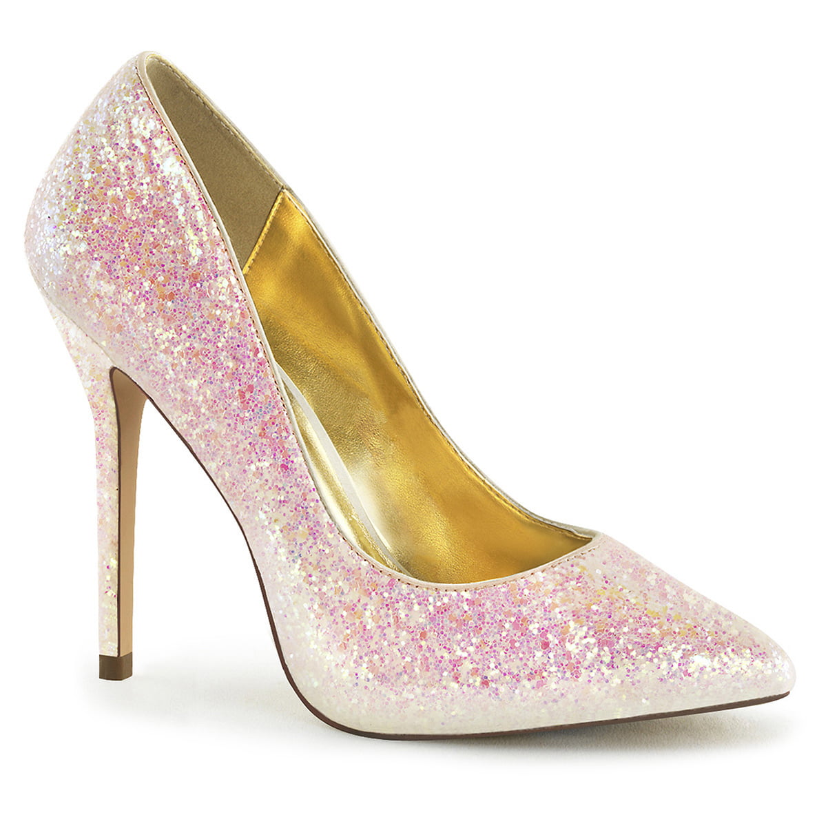 overvældende ved godt Undertrykke SummitFashions - Womens Sparkly High Heels Pointed Toe Pumps Rose Glitter  Shoes 5 Inch Heels - Walmart.com - Walmart.com