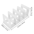 thumbnail image 2 of HOMEMAXS 4pcs Plastic Book Organizer Desktop Book Holder Decorative Book Holder File Book Organizer Plastic Book End, 2 of 8