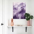 thumbnail image 4 of Canvas Wall Art Purple Forest Mountain Canvas Art Print Retro Watercolor Gradual Foggy Pine Tree Pictures Wall Decor for Living Room Bedroom Artwork Decorations Stretched Framed Ready to Hang 8"x12", 4 of 9