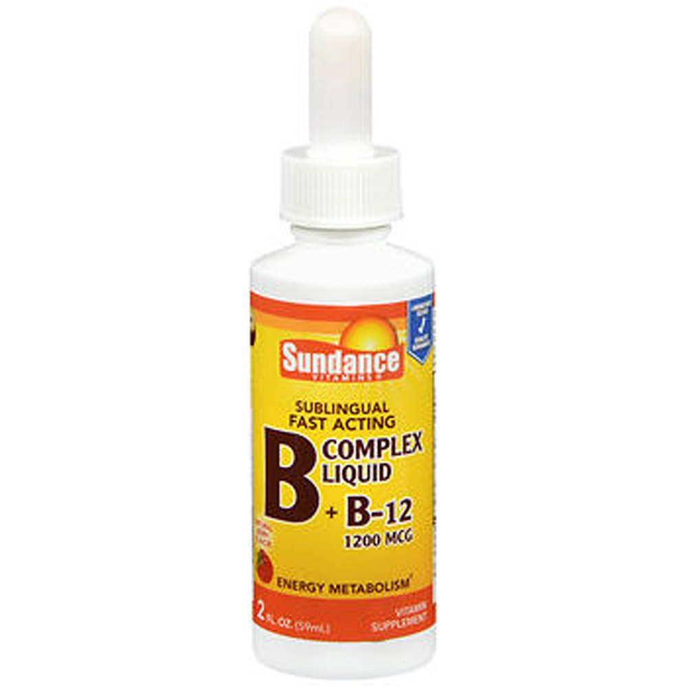 Sundance Vitamins B Complex + B12 Liquid, 1200 mcg, 2 Fl. Oz Walmart