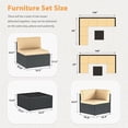 thumbnail image 3 of AECOJOY 7 PCS Patio Conversation Set, PE Rattan Wicker Outdoor Sectional Set with Cushions and Coffee Table, Patio Dining Set for Garden in Black Rattan & Beige Cushion, 3 of 8