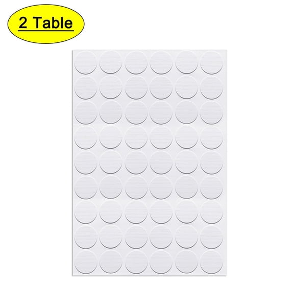 Self-adhesive Screw Hole Covers Caps Dustproof Sticker White Maple Wood 2Sheet