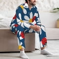 thumbnail image 7 of Fotbe Daisies With Ladybugs Pattern Long Sleeve Pajama Set for Men,Sleepwear Set,2-piece Loungewear Set,Soft PJs Comfy Nightwear with Pockets-XX-Large, 7 of 7