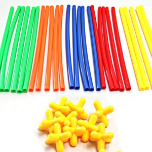 Kids Diy Interlocking Construction Jeu de jouets Construction de blocs Sticks Enfants DIY Ensemble de jouets pour la construction d'immeubles d'interconnexion Apprentissage précoce Blocs de construction en génie plastique