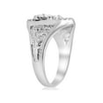 thumbnail image 2 of Mens Diamond Lucky Horseshoe Ring 10K White Gold, 2 of 4